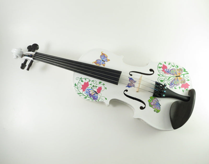 Rozanna's Violins Butterfly Dream II White Violin Outfit w/ Greco sides 1/2 Size Rozanna's Violins Violin for sale canada