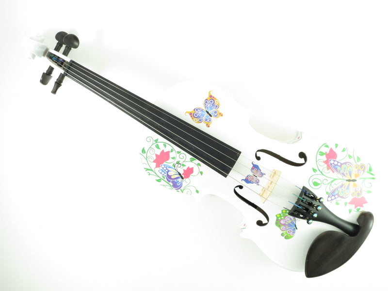Rozanna's Violins Butterfly Dream II White Violin Outfit w/ Greco sides 1/2 Size Rozanna's Violins Violin for sale canada