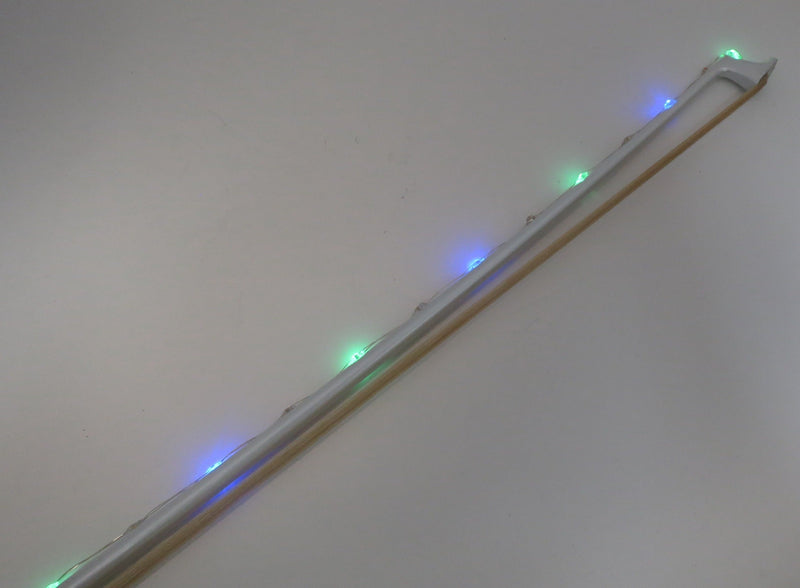 Rozanna's Violins Glow Bow Multi Color White Carbon Fiber Violin Bow Rozanna's Violins Violin for sale canada