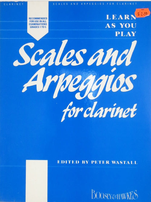 Scales and Arpeggios for Clarinet Booset & Hawkes Music Books for sale canada
