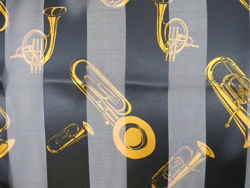 Scarf w/ Brass Instruments Black & Gold Music Treasures Accessories for sale canada