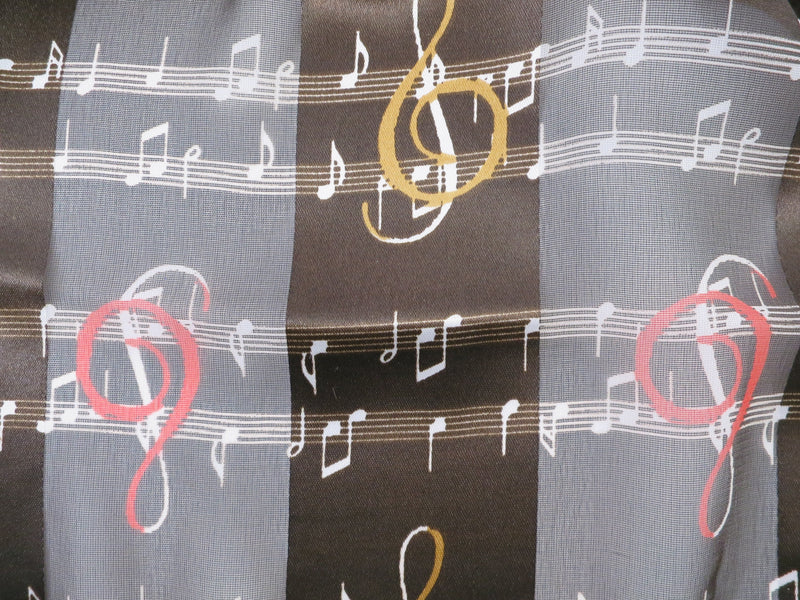 Scarf w/ Music Notes & G-Clef Brown Music Treasures Accessories for sale canada