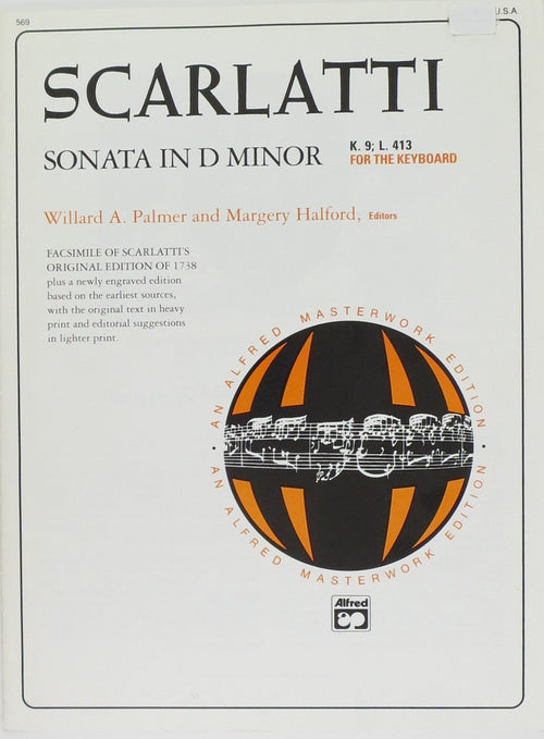 Scarlatti, Sonata In D Minor K. 9; L. 413 Alfred Music Publishing Sheet Music for sale canada