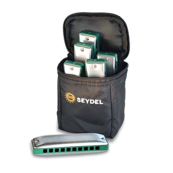 Seydel Blues SESSION STEEL Special Summer Edition Diatonic Harmonica 6 Pack Set 2023 Green Metallic