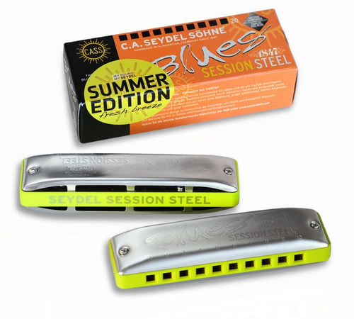 Seydel Blues SESSION STEEL Special Summer Edition Diatonic Harmonica F (2020) Luminous Yellow Harmonica for sale canada