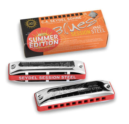 Seydel Blues SESSION STEEL Special Summer Edition Diatonic Harmonica F (2022) Cherry Red Harmonica for sale canada