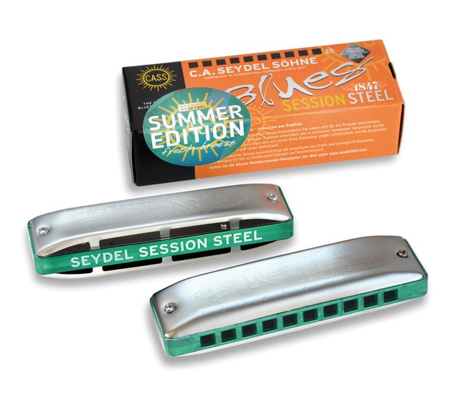 Seydel Blues SESSION STEEL Special Summer Edition Diatonic Harmonica Bb (2023) GREEN METALLIC Seydel Harmonica for sale canada