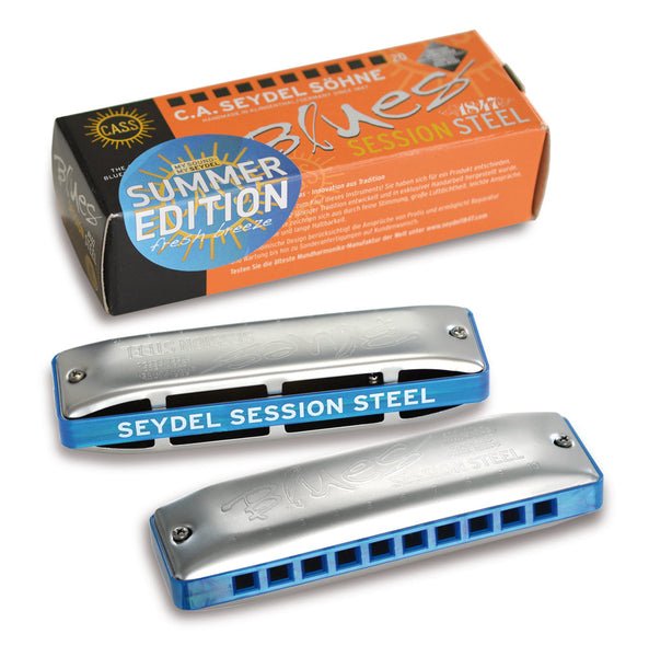 Seydel Blues SESSION STEEL Special Summer Edition Diatonic Harmonica G (2021) Magic Blue Harmonica for sale canada