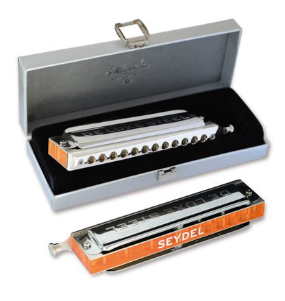 Seydel DE LUXE STEEL Chromatic Harmonica Orchestra Tuning Seydel Harmonica for sale canada