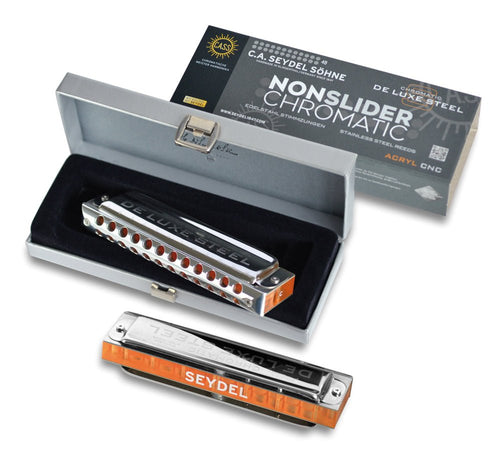 Seydel NONSLIDER Chromatic DE LUXE STEEL Harmonica - Solo Tuning Key of D Seydel Harmonica for sale canada