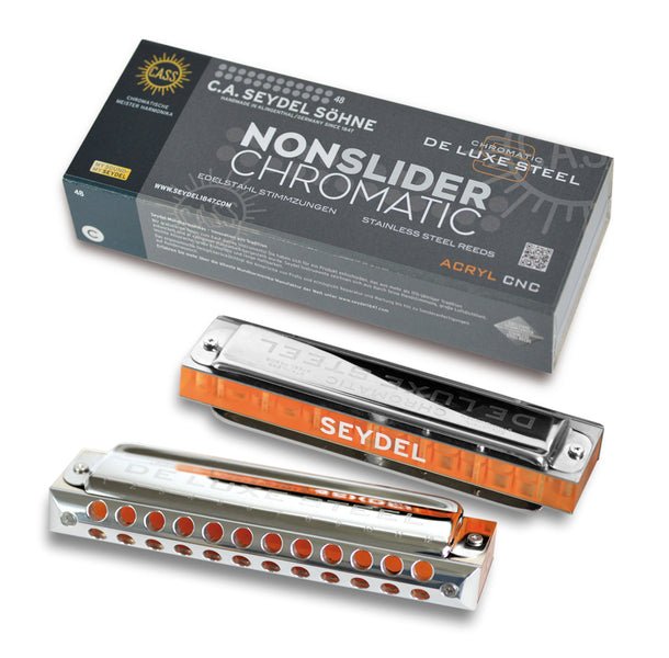 Seydel NONSLIDER Chromatic DE LUXE STEEL Harmonica - Solo Tuning Key of D Seydel Harmonica for sale canada