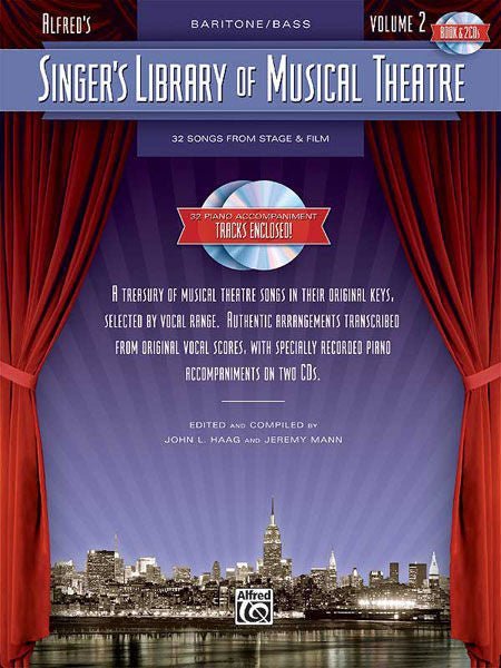 Singer's Library of Musical Theatre, Vol. 2, Book & 2 CDs Default Alfred Music Publishing Music Books for sale canada