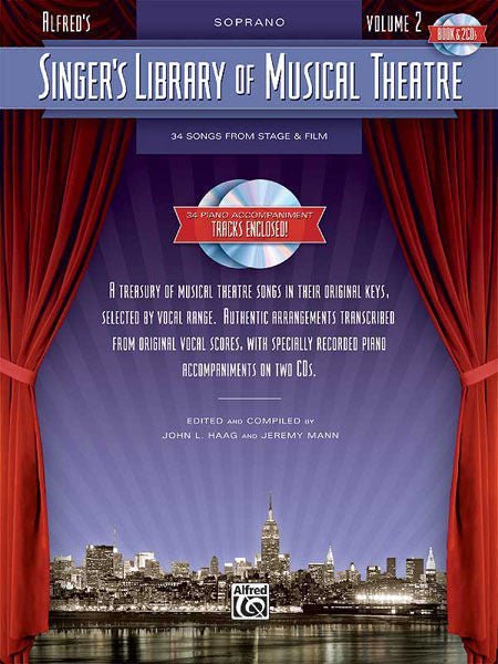 Singer's Library of Musical Theatre, Vol. 2, Book & 2 CDs Default Alfred Music Publishing Music Books for sale canada