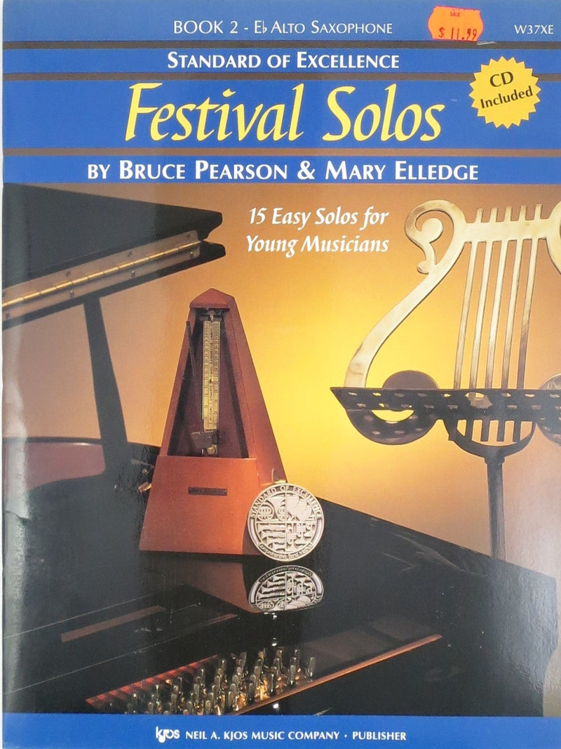 Standard of Excellence, Festival Solos Book 2 Eb Alto Saxophone (Book & CD) Neil A. Kjos Music Company Music Books for sale canada