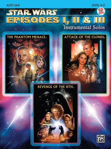 Star Wars®: Episodes I, II & III Instrumental Solos (Book & CD) Default Alfred Music Publishing Music Books for sale canada