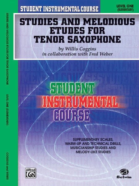 Student Instrumental Course: Studies and Melodious Etudes for Tenor Saxophone, Level I Default Alfred Music Publishing Music Books for sale canada