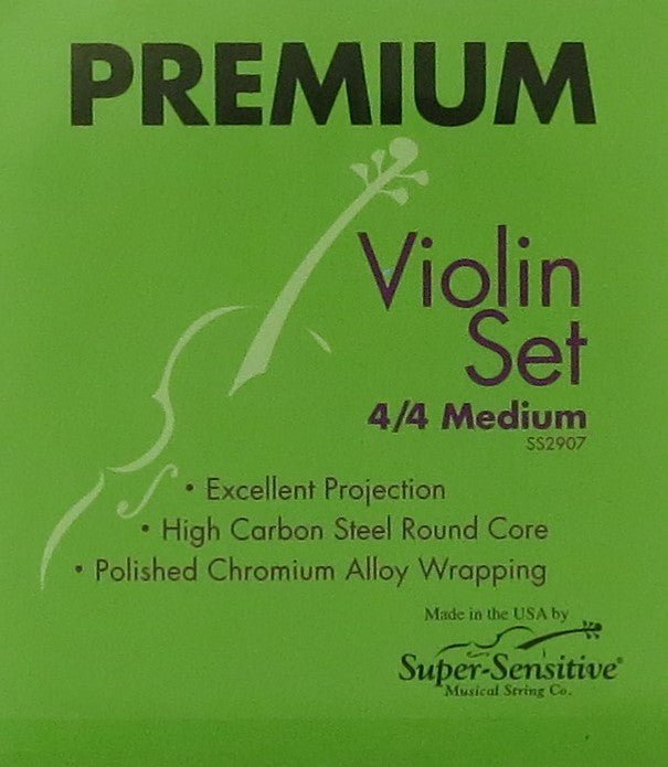 Super-Sensitive Premium Violin 4/4 String Set - Medium Super-Sensitive Violin Accessories for sale canada