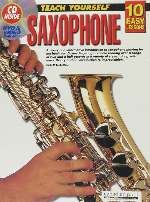 Teach Yourself Saxophone 10 Easy Lessons Canadian Print Music Books for sale canada