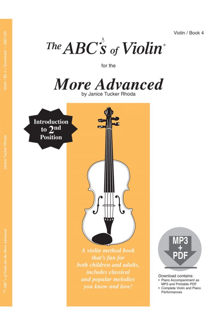 The ABCs of Violin, for the More Advanced, Book 4, MP3/PDF Carl Fischer Music Publisher Music Books for sale canada