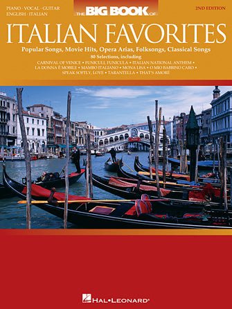 THE BIG BOOK OF ITALIAN FAVORITES - P/V/G Hal Leonard Corporation Music Books for sale canada