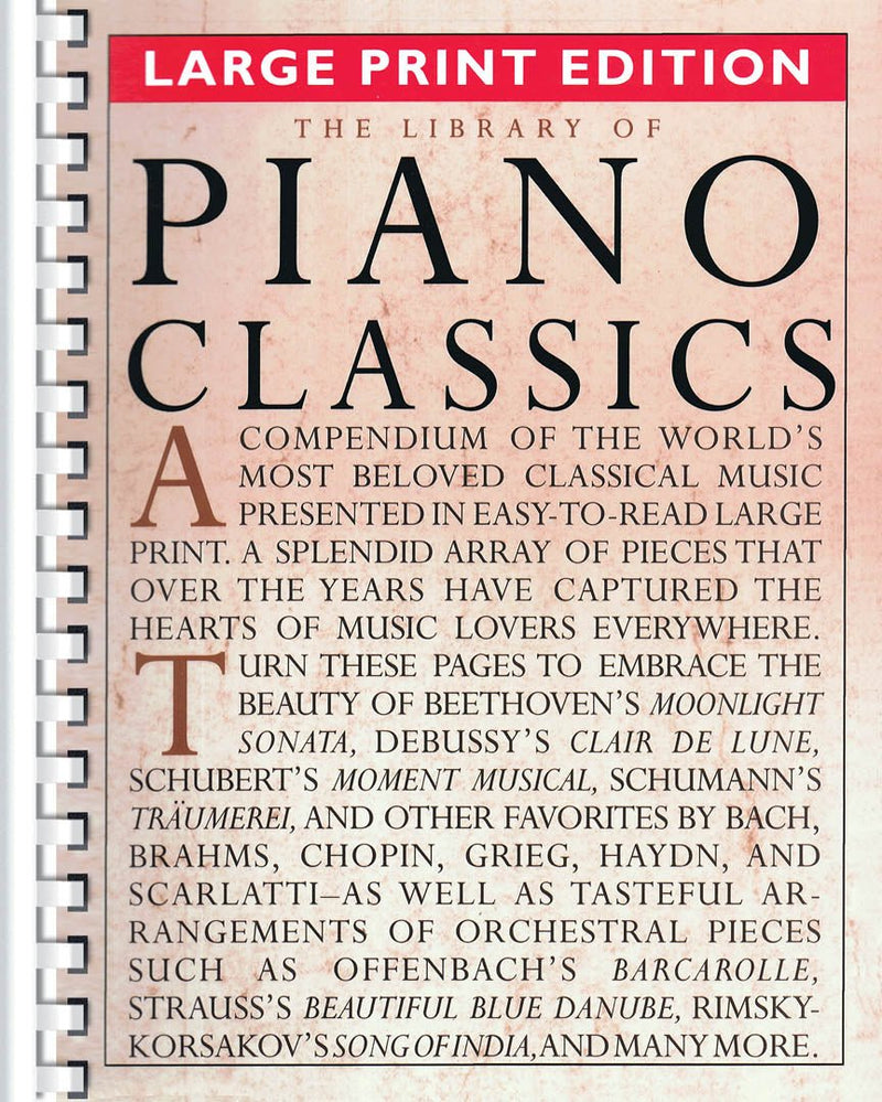 The Library of Piano Classics - Large Print Edition, Piano Solo Default Hal Leonard Corporation Music Books for sale canada
