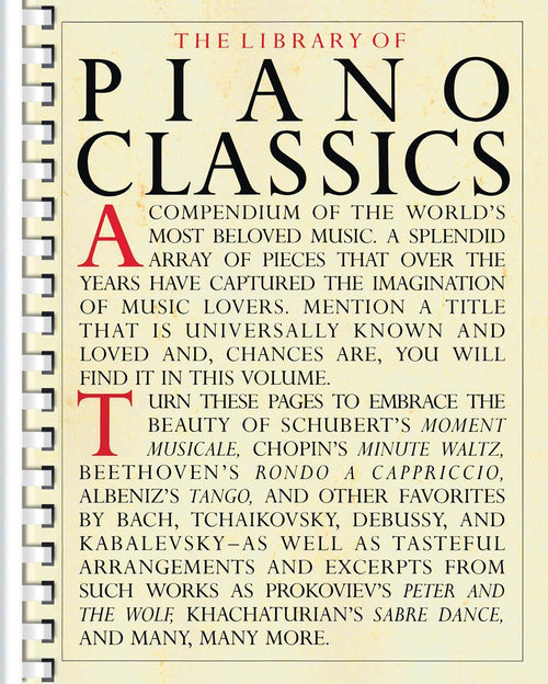 The Library of Piano Classics, Piano Solo Hal Leonard Corporation Music Books for sale canada