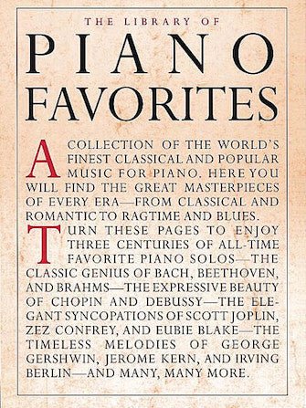 The Library of Piano Favorites Hal Leonard Corporation Music Books for sale canada,752187943198