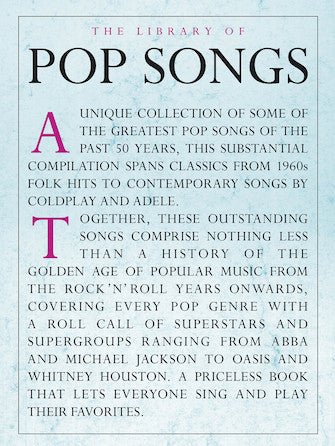 THE LIBRARY OF POP SONGS Hal Leonard Corporation Music Books for sale canada