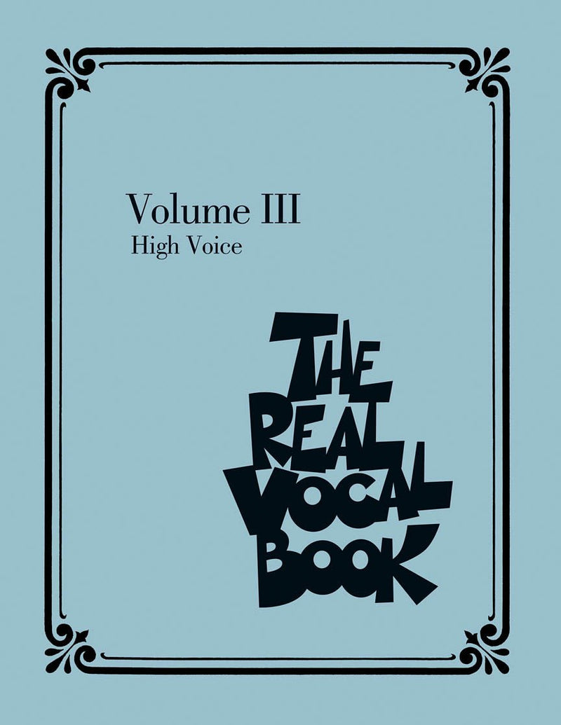The Real Vocal Book High Voice, Volume III Hal Leonard Corporation Music Books for sale canada