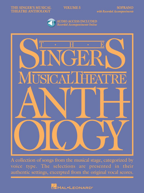 The Singer's Musical Theatre Anthology - Volume 5, Soprano, Book/Online Audio Default Hal Leonard Corporation Music Books for sale canada