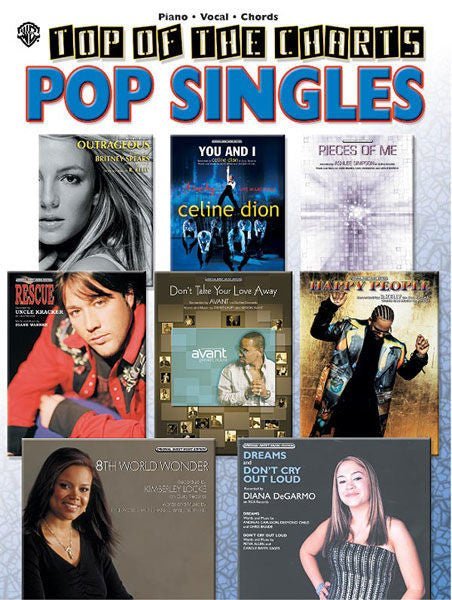 Top of the Charts Pop Singles for P/V/ Chords Default Alfred Music Publishing Music Books for sale canada