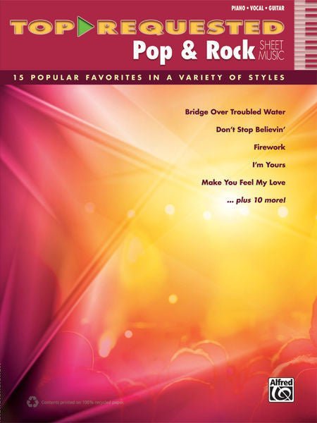 Top-Requested Pop & Rock Sheet Music Default Alfred Music Publishing Music Books for sale canada