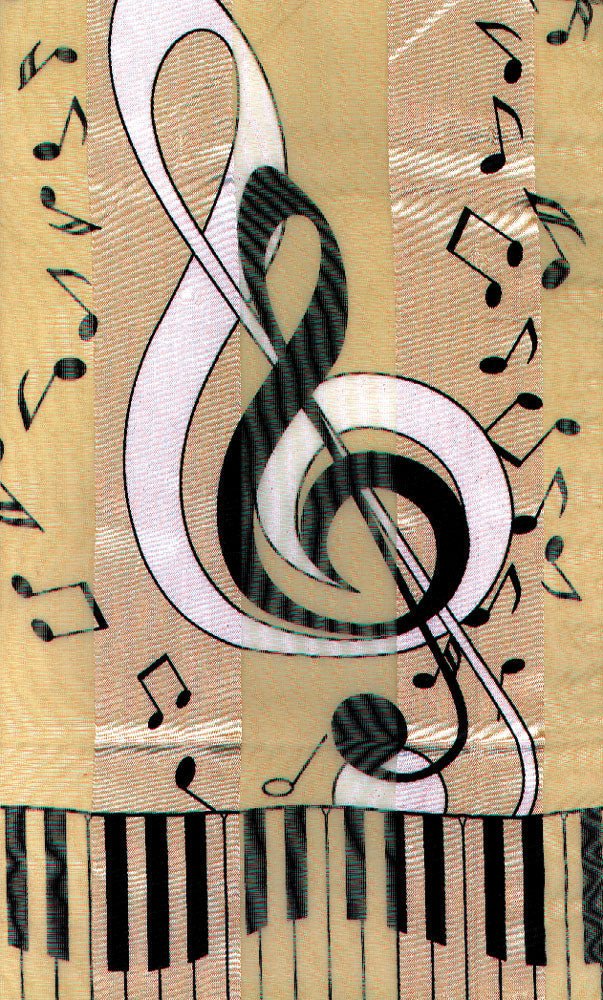 Treble Clef and Keyboard Scarf Beige Music Treasures Accessories for sale canada