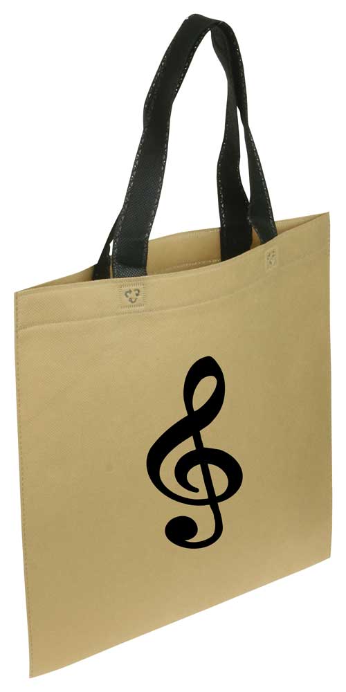 Treble Clef Tote Bag Khaki Music Treasures Accessories for sale canada