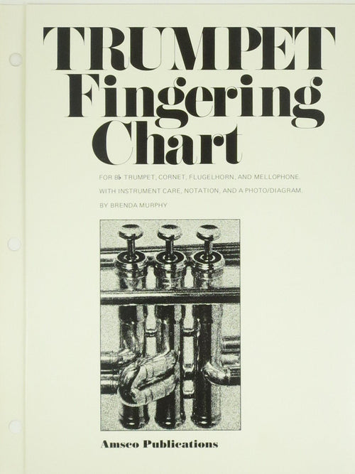 Trumpet Fingering Chart Amsco Publications Music Books for sale canada