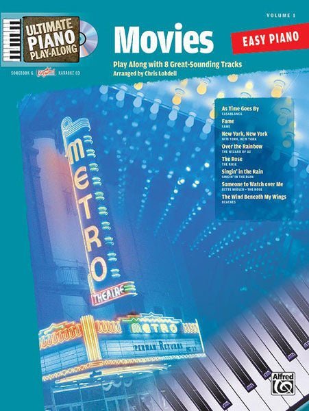 Ultimate Piano Play-Along, Volume 1: Movies Play Along with 8 Great-Sounding Tracks Default Alfred Music Publishing Music Books for sale canada