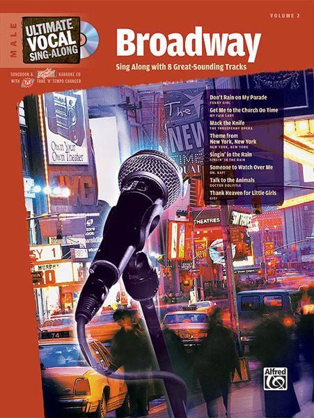 Ultimate Vocal Sing-Along: Broadway, Male Voice Default Alfred Music Publishing Music Books for sale canada