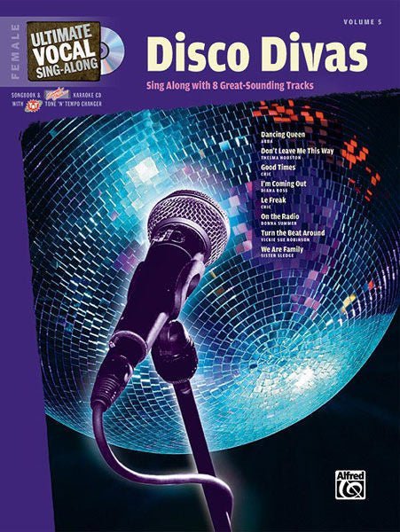 Ultimate Vocal Sing-Along: Disco Divas, Female Voice Default Alfred Music Publishing Music Books for sale canada