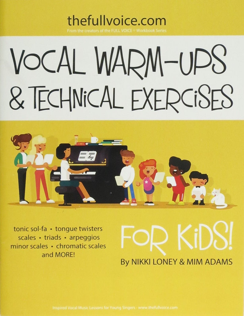 Vocal Warm-Ups & Technical Exercises for Kids Full Voice Music Music Books for sale canada