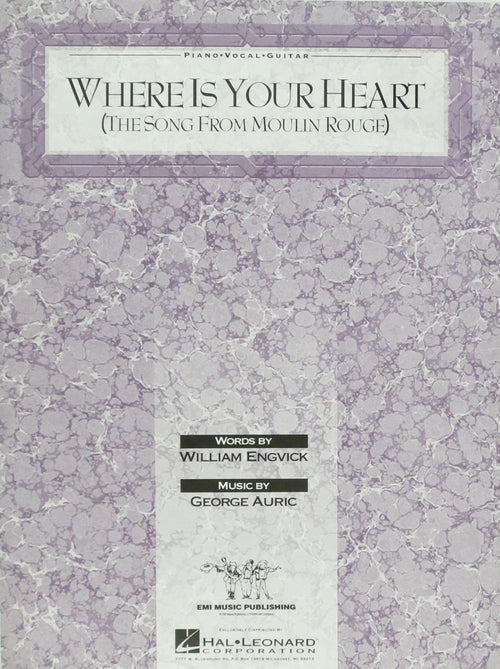 Where Is Your Heart Hal Leonard Corporation Music Books for sale canada